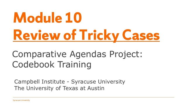 Module 10 title slide — The importance of original data sources in policy analysis